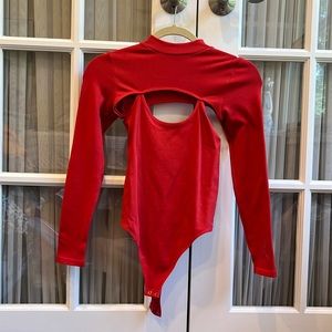 Long sleeve connected body suit